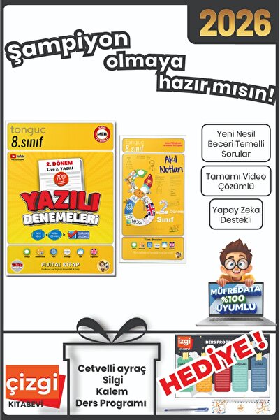 Tonguç Yayınları 8. Sınıf Yazılı Denemeleri 2. Dönem 1 ve 2. Yazılı-8.2 Akıl ...