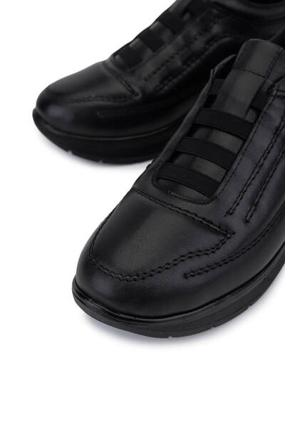 Tamer Tanca Kadın Hakiki Deri Siyah Comfort Ayakkabı