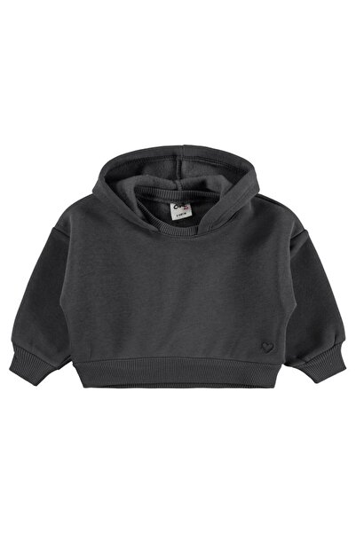 Civil Baby Kalp Nakışlı Basic 6-18 Ay Sweatshirt - Gri 12-18 Ay