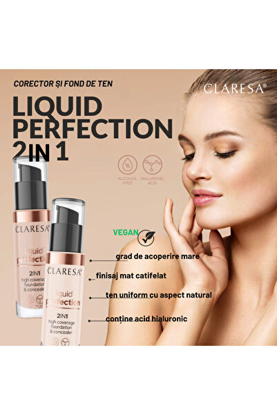 Claresa Foundation 2-in-1 Liquid Perfection No.104 18g