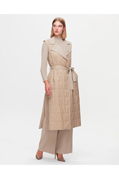 MISS DALIDA T25K-1011 Triko Astarlı İnce Yelek BEİGE