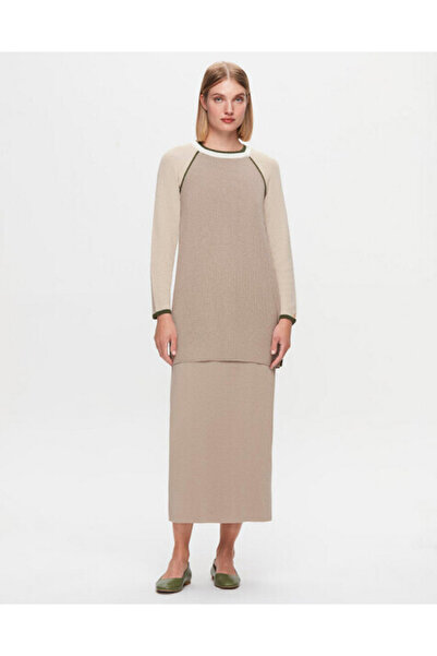 MISS DALIDA T25K-2010 Triko Kalem Etek 8YR71-STONE