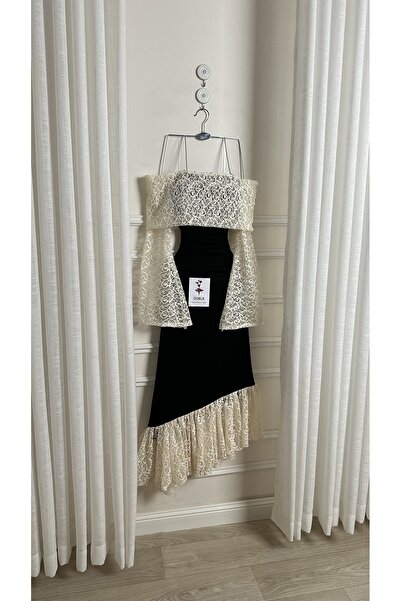 Onila Luxury Korean Barbie Kaftan Dress with Lace Detail