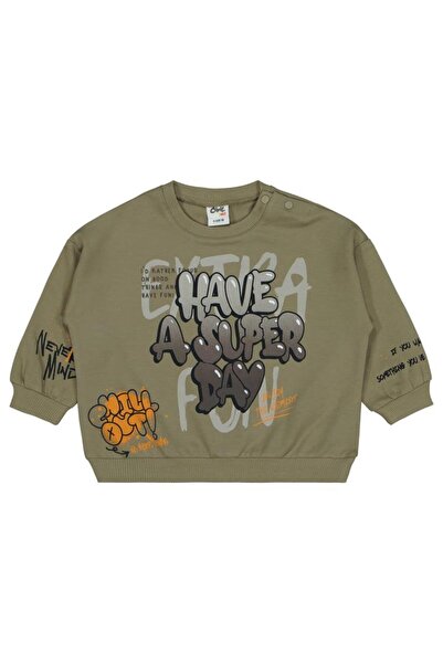 Civil Baby Φούτερ με στάμπα γκράφιτι για 6-18 μήνες - Χακί