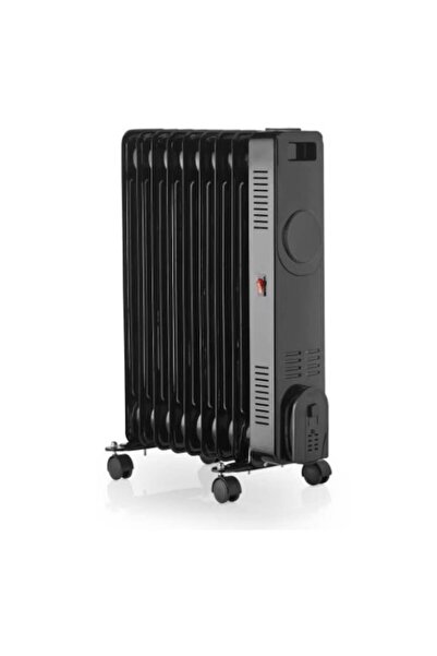 Rovitech Oil-filled electric heater 2500W, 11 fins, remote control, adjustable thermostat, LED display, black