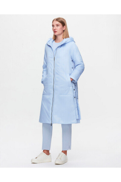 MISS DALIDA T25K-8020 Yanları Çıtçıtlı Kaban BLUE