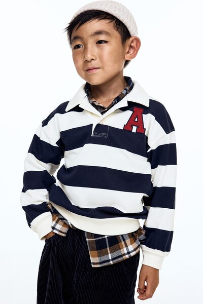 H&M Aplike Detaylı Rugby Tişörtü