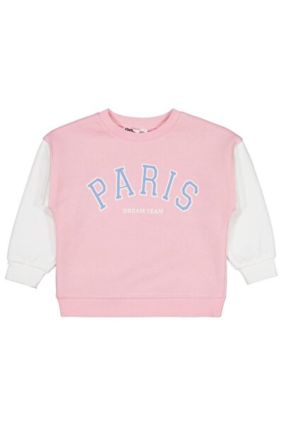 Civil Girls Paris Baskılı 2-5 Yaş Sweatshirt - Pembe 2-3 Yaş