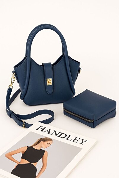 Handley Σετ μίνι πολυτελής δερμάτινη τσάντα και τσάντα μακιγιάζ