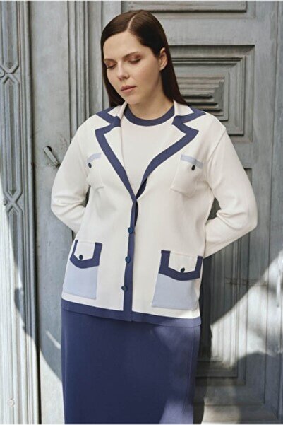 MISS DALIDA Düz Kesim Lacivert Elegant Etek Kalem