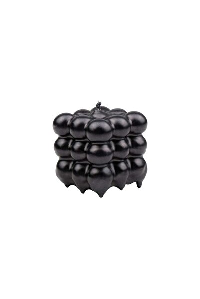 Date Candle BUBBLE MUM SİYAH RENK PARLAK SEDEFLİ 2Lİ SET HEDİYELİK VE DEKORATİF