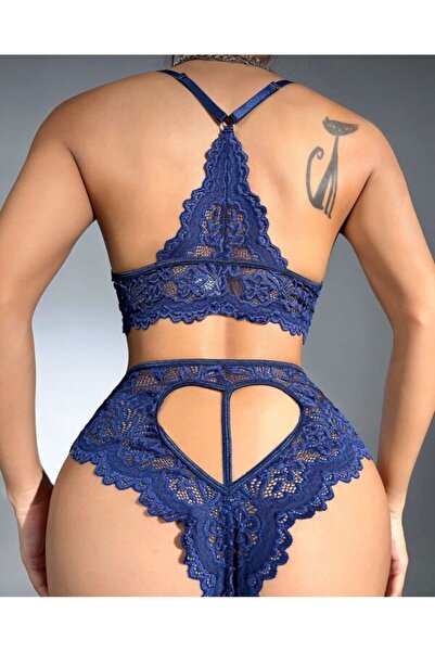 For Dreams Lacivert Sütyen Takımı