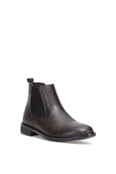 Ayakkabı Fuarı Elit Sl001 Men's Genuine Leather Chelsea Boots Brown