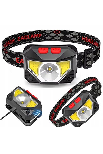 Other LATARKA CZOŁOWA Z CZUJNIKIEM RUCHU LED CZOŁÓWKA IPX4 USB-C AKUMULATOROWA