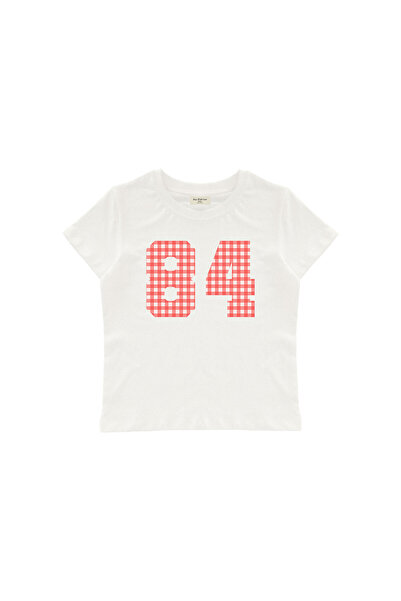 lethestudios 84 Καρό εμπριμέ μπλουζάκι μπλούζα με στάμπα για μωρά