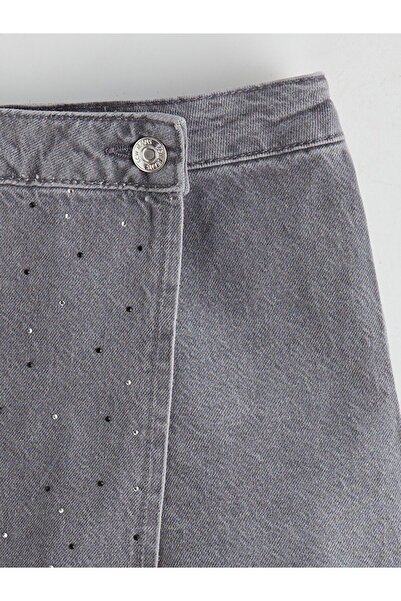 LC Waikiki Lcw Kids Stoned Girls Jean Shorts Skirt