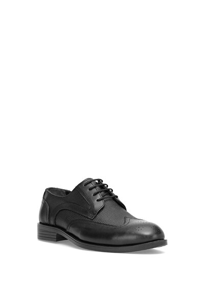 Ayakkabı Fuarı Elit Tnhsy315 Men's Genuine Leather Classic Shoes Black