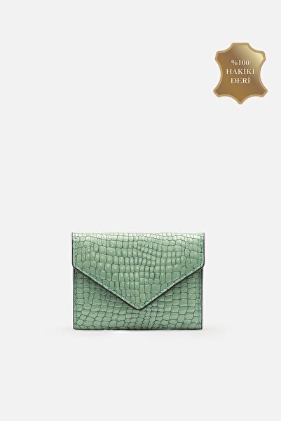 MAFİ Python Verde Croco %100 Genuine Leather Women's Wallet