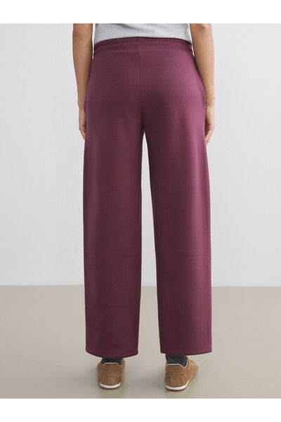 LC Waikiki Lcw Vision Plum Women's Thick Sweatpants with Elastic Waist