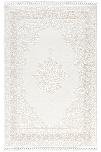 SEYRAN HALI Avangard Krem Halı Akrilik Halı Yumuşak Dokulu Salon Oturma Odası...