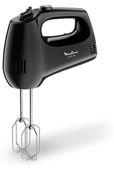 Moulinex Quickmix HM3108 Hand Mixer, 300W, 5 Speeds, Stainless Steel, Black/White