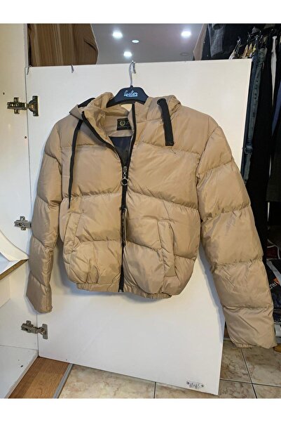 DSN Kadın Kapüşonlu Şişme Mont – Bej