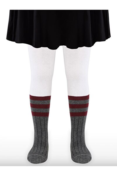 Civil Girls Derbili New College 3-11 Years Old Girls' Pantyhose - Gray 9-10 Years Old