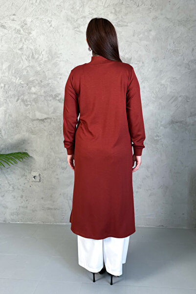 ModaPlaza Γυναικείο μακρύ τουνίκ με φερμουάρ 7561