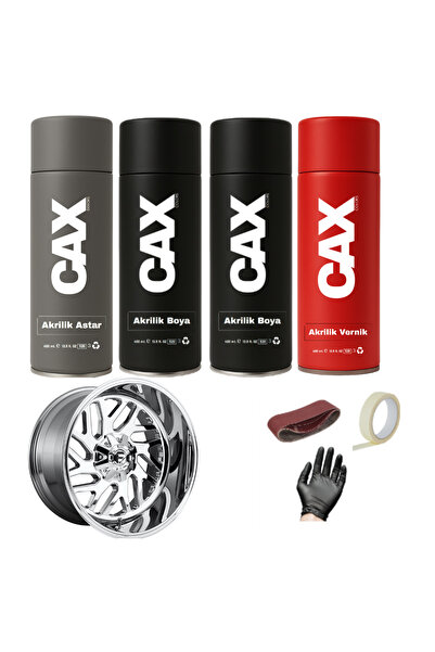 caxcolors KROM EFEKT ARABA JANT SPREY AKRİLİK ÖZEL YAPIM SPREY BOYA SETİ 400 ...