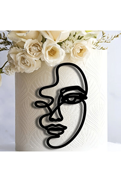 Bloom Atelier Decor tort minimalist, Lady Face, plexiglas negru