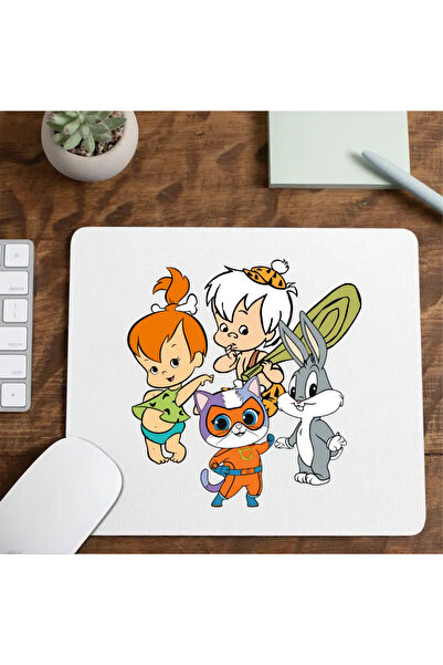 OEM Mousepad Familia Flintstone Pebbles Bamm Bamm Super Pisicute Bugs Bunny Bebelusi