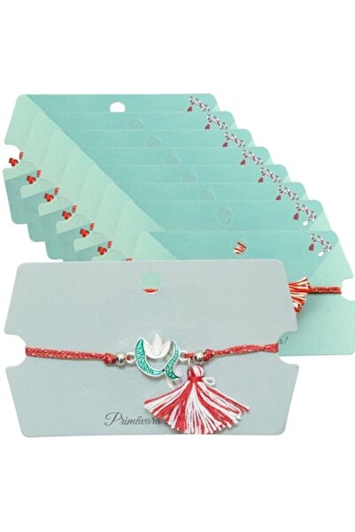 GOLD MARKET Set de 12 brățări Mărțișor cu Ciucure, Model Floral, Pandantiv Me...