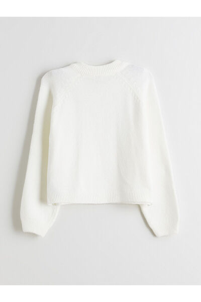 LC Waikiki New Season Crew Neck Girl's Knitwear Cardigan