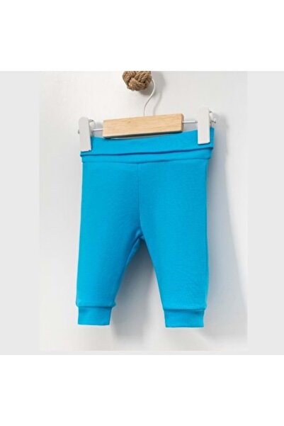 jijek baby kids Jijek Baby Combed Cotton Pants | Comfortable Flexible Daily - Turquoise - 6-9 Months