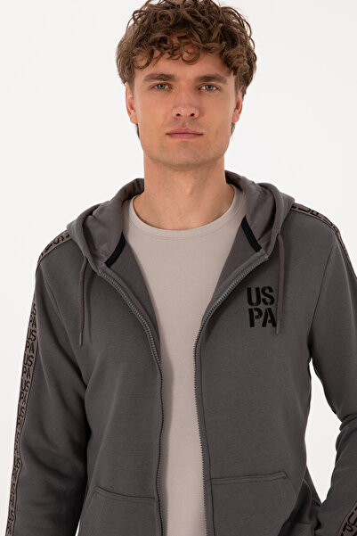 U.S. Polo Assn. Men's Gray Knitted Cardigan 50315808-Vr024