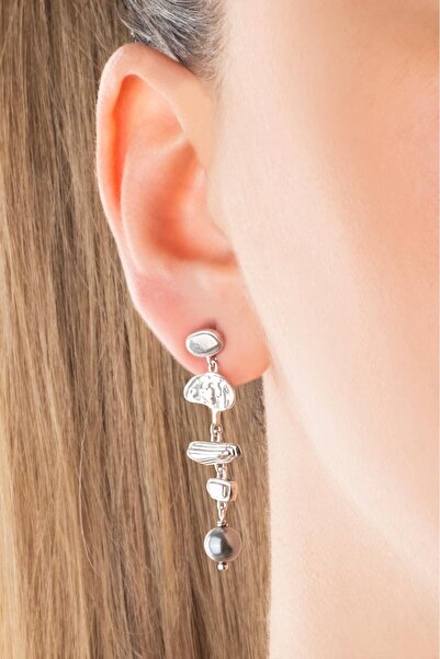 So CHIC... Lucia 18 Ayar Beyaz Altın Kaplama Gümüş İnci Küpe