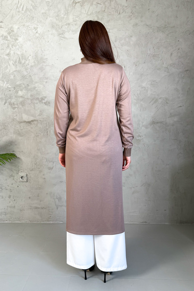 ModaPlaza Γυναικείο μακρύ τουνίκ με φερμουάρ 7561