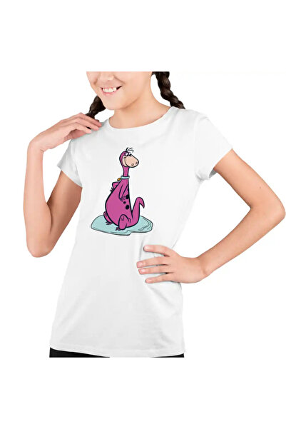 OEM Tricou Copii Fete Familia Flintstone Dino Caine Epoca de Piatra