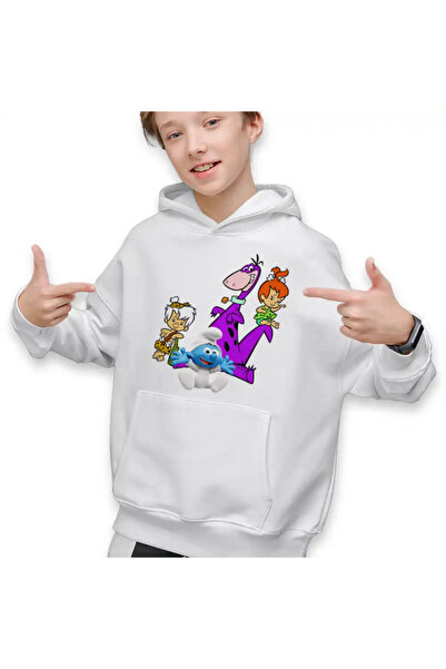 OEM Hanorac Copii Baieti Familia Flintstone Dino Bebe Strumf Pebbles Bamm Bamm