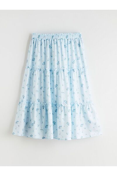 LC Waikiki LCW Kids Elastic Waist Floral Girl's Skirt