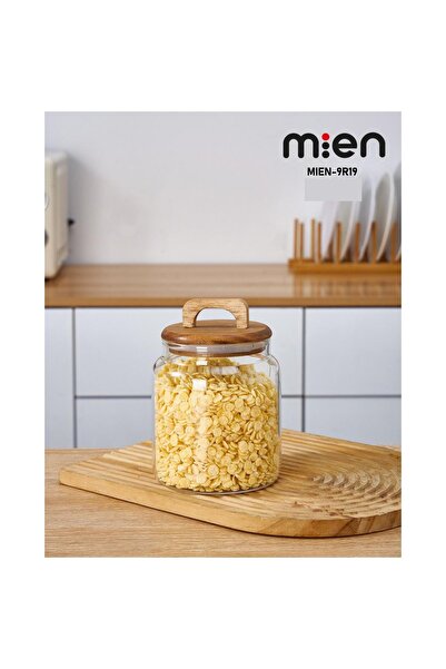MİEN AKASYA KAPAKLI BOROSİLİKAT CAM KAVANOZ 1150 ml