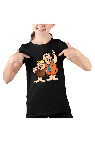 OEM Tricou Copii Fete Familia Flintstone Fred Barney Epoca de Piatra