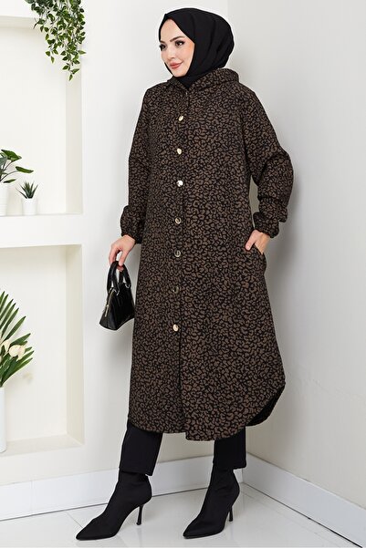 Bestenur Dilra με κουκούλα Καπάκι Κασέ 1632 - Καφέ