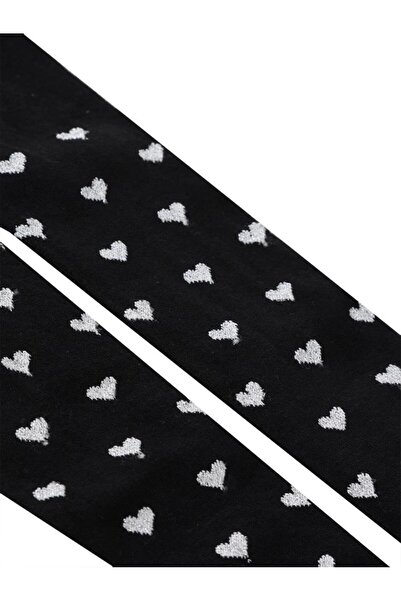 Civil Girls Glitter Heart 3-11 Years Old Girls Pantyhose - Black 9-10 Years Old