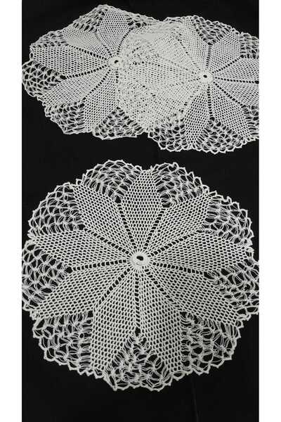 Papatyam 3 Pieces of Lace Knitted with Cotton Thread/Handwork/Lace Suit/Cotton /Vintage