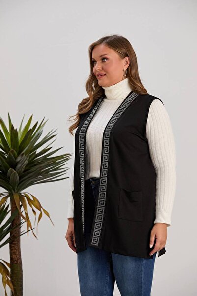 TUSSE Women's Patterned Elegant Viscose Plus Size Vest