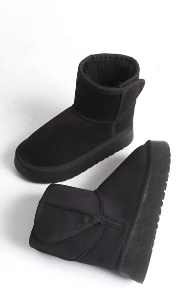 Moda Lime Ultra İçi Kürklü Süet Kışlık Yüksek Taban Sıcak Tutan Kolay Giyilebilir Cırtlı Çocuk Bot Çizme