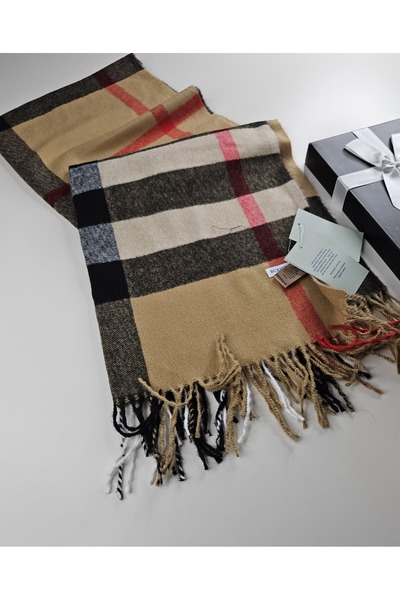 Webinay Home Plaid Pattern Shoulder Shawl Imported Wool Silk Cashmere Shawl Shoulder Wrap Scarf Cashmere Shoulder Shawl
