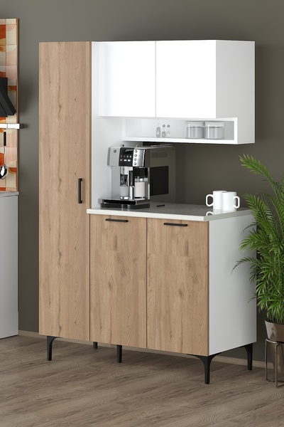 Fly Mobilya Kali Çok Amaçlı Dolap, Kahve Köşesi, Fırın Dolabı, Kiler Dolabı