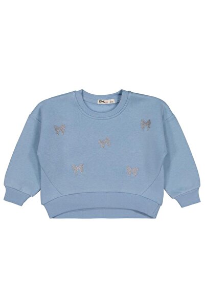 Civil Girls Fiyonk Nakışlı 2-5 Yaş Eşofman Takımı - Mavi 4-5 Yaş